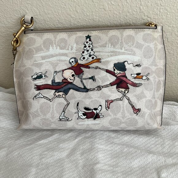 Coach Skating Skeletons Wristlet - Picture 2 of 16